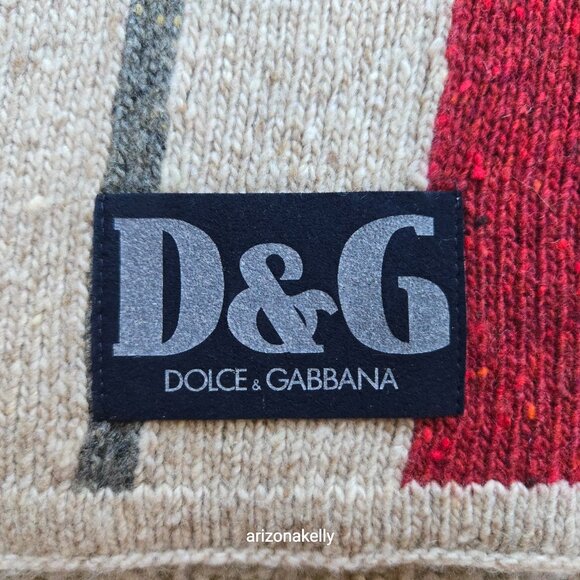 Dolce & Gabbana D&G Knit Scarf Tweed Donegal Rag Wool Speckled - Picture 7 of 12